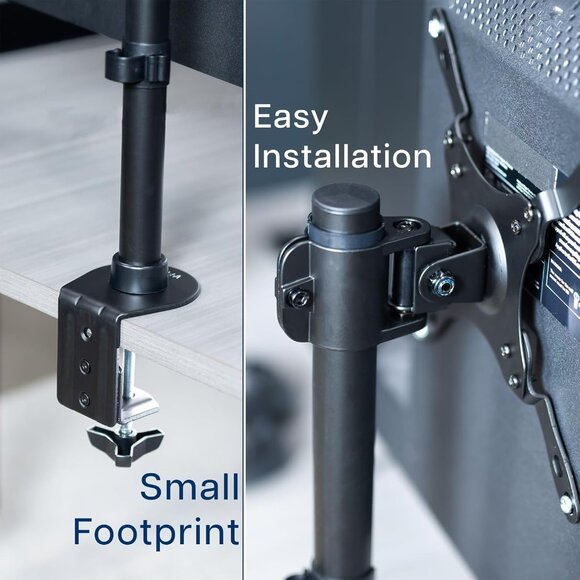 VIVO Single Monitor Desk Mount STAND-V101C black metal office monitor holder - Picture 2 of 13